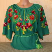 Зелена вишиванка "Маша" фото