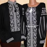 Парные вышиванки "Сокаль черные" фото