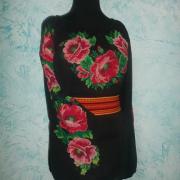 Женская туника-вышиванка "Красные маки"