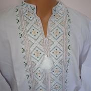 Мужская вышиванка счетной гладью "Оливка" фото