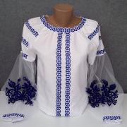 Біла вишиванка "Симона" фото