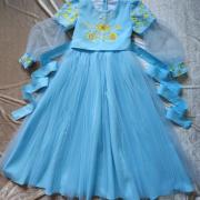 Пишне дитяче плаття з вишивкою "Волошка" фото