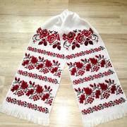 Весільний вишитий рушник "Калина і троянди" фото