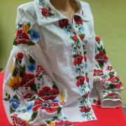 Вышитая рубашка "Цветочное поле" фото
