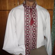 Мужская вышиванка "Огненный лист" купить Киев