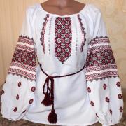 Женская вышиванка "Красные цветы 2 "купить