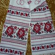 Свадебный рушнык украинский с вышивкой "Кольца" фото