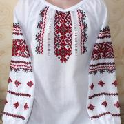 Жіноча вишиванка  "Червоні орнаменти"  купить