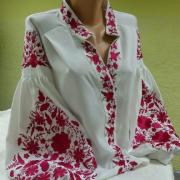 Женская вышиванка Цветочное пламя фото