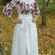 Женское вышитое платье Нежность купить