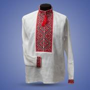 Чоловіча вишиванка "Червоні ромби" фото