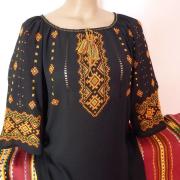 Женская вышиванка "Оранжевый узор" Фото Крестик Киев