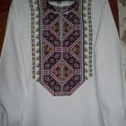 Мужская вышитая сорочка "цветная" фото
