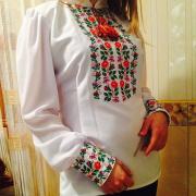 Женская вышиванка на шифоне "Розалия" купить Киев
