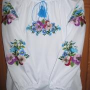 Вышиванка на девочку "Цветочки"