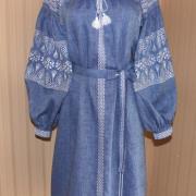 Вишитое женское платье "Льняная фантазия" фото