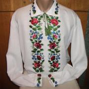 Мужская вышиванка "Маковое поле" фото