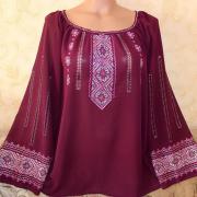Женская вышиванка " Бордо" 2 купить