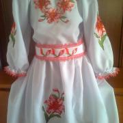 Детское вышитое платье "Лилии" купить