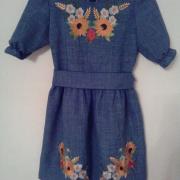 Детское вышитое платье Подсолнухи купить