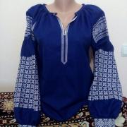 Жіноча вишиванка "Ідилія в синя" купити вишиванки Україна