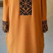 Женское вышитое платье " Классика в желтом" купить