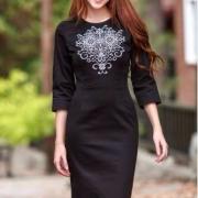 Женское вышитое платье "Элегантность" купить