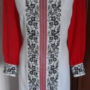 Женское вышитое платье "Красное и черное" купить