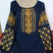Жіноча вишиванка "Золотиста геометрія" фото