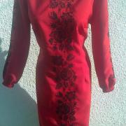 Женское вышитое платье " Черная роза" купить