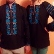 Парные вышиванки "Синие птицы" купить