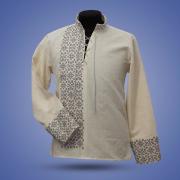 Чоловіча вишиванка "Сірий оберіг" фото