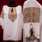 Женская вышиванка летняя "Золотой орех" фото Крестик Киев