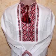 Детская вышиванка "Красно-черная" фото