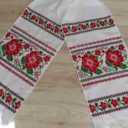 Вишитий весільний рушник "Маки" фто