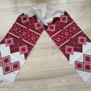 Весільний рушник ручної роботи "Червоні ромби" фото