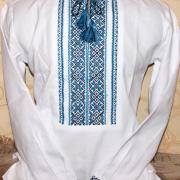 Вишиванка на хлопчика "Блакитні ромби" фото