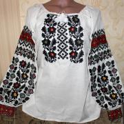 Жіноча льняна блуза вишиванка "Агата" фото
