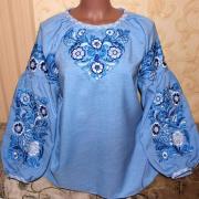 Жіноча вишиванка "Незабудки" фото