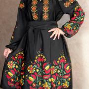 Сукня з вишивкою "Осінні квіти" купити