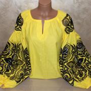 Жовта жіноча вишиванка "Сонечко" фото