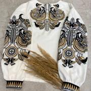 Біла вишита блуза "Колібрі" купити