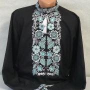 Чорна вишита сорочка "Містерія" фото