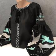 Вишита блуза "Птахи" фото