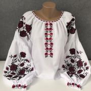 Біла вишиванка "Розарій" купити