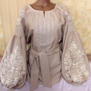 Жіноча вишиванка "Пудра" фото