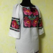 Украинская Борщевская вышиванка "Пионы" купить Киев