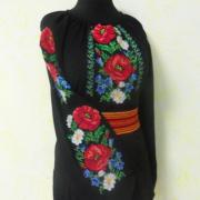 Украинская вышиванка женская "Полевая высь" фото