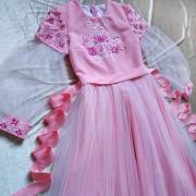 Пишне дитяче плаття з вишивкою "Зефірка" фото