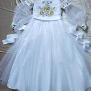 Пишне дитяче плаття з вишивкою "Сніжинка" фото